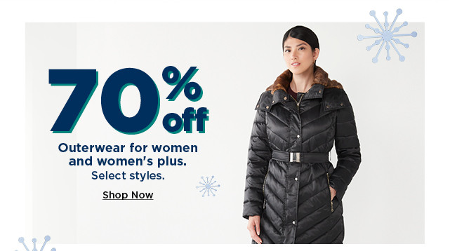 70% outerwear for women and womens plus. shop now.