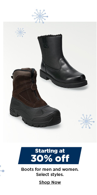 starting at 30% off boots for men and women. shop now.