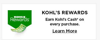 earn more kohls cash on every purchase. learn more. 