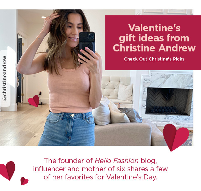 Valentine's gift ideas from Christine Andrew. shop now.