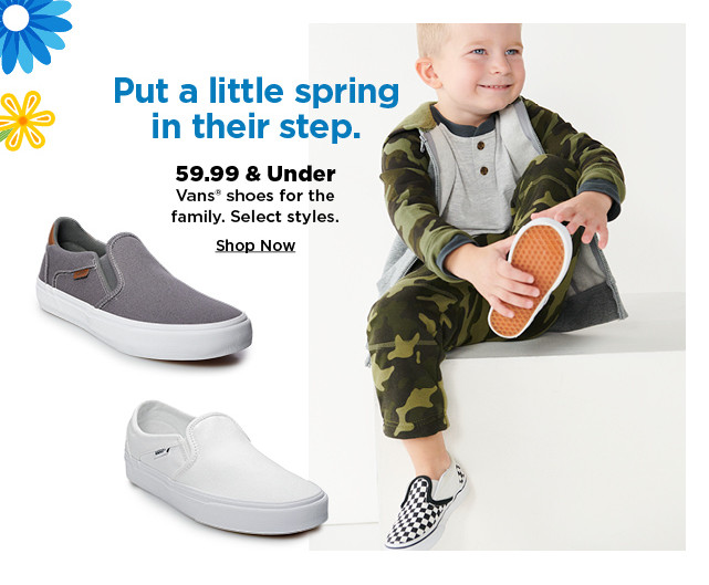 59.99 and under vans shoes for the family. shop now.