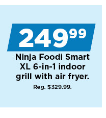 249.99 ninja foodi smart XL 6 in 1 indoor grill with air fryer. shop now.