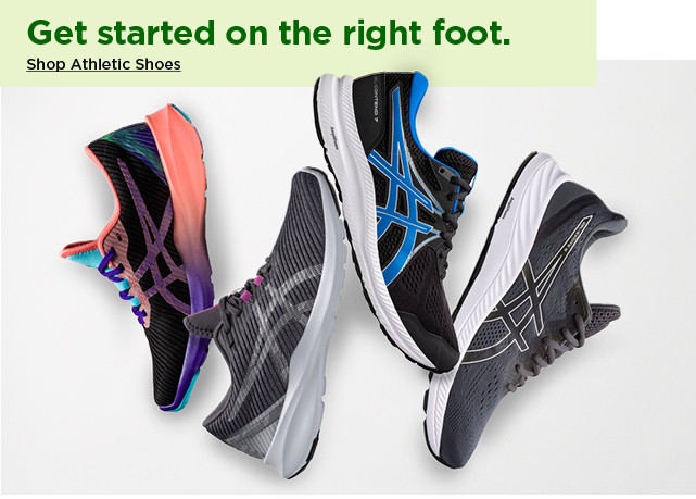 hit the ground running. shop athletic shoes.