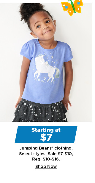 starting at $7. jumping beans clothing for kids. shop now.