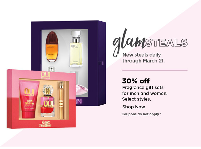 glam steal. 30% off fragrance gift sets for men and women. shop now.