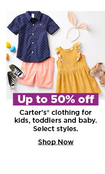 up to 50% off carter's clothing for kids, toddlers and baby. shop now.