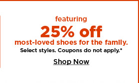 the season's best shoes sale featuring 25% off. shop now.