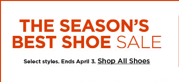 the season's best shoe sale. shop now.