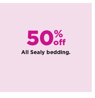 50% off sealy bedding. shop now.