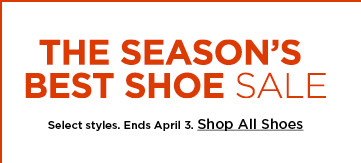 the seasons best shoe sale. shop now.