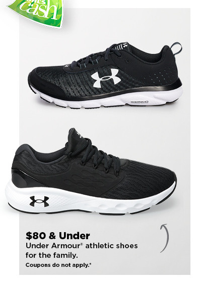 $80 and under under armour athletic shoes for the family. shop now.