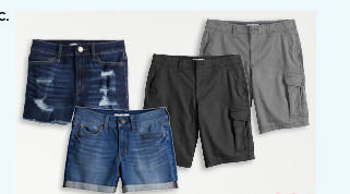 starting at 21.99 shorts for the family. shop now.