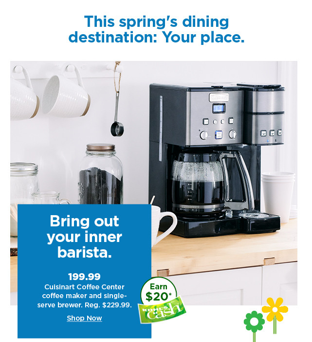 199.99 cuisinart coffee maker and single serve brewer. shop now.