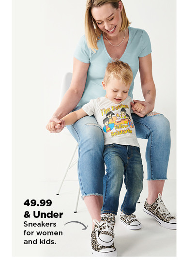 49.99 and under mommy and me sneakers for women and kids. 