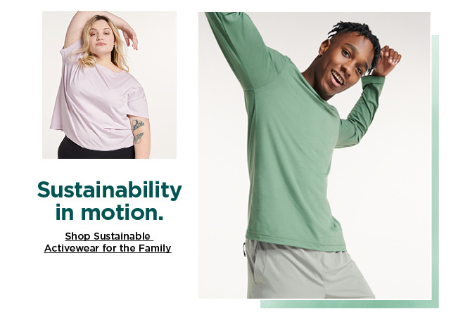 shop sustainable activewear for the family. 