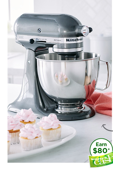 399.99 kitchenaid artisan 5 quart tilt head stand mixer. shop now.