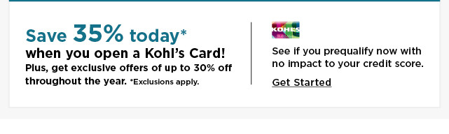 see if you are pre-qualified for a kohls card today