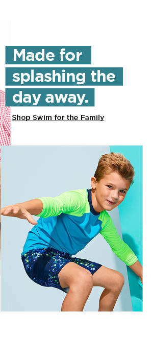 shop swimwear for the family. 