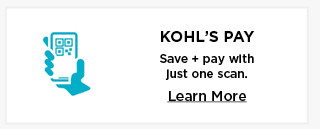 kohls pay. pay and apply offers with one scan. learn more.