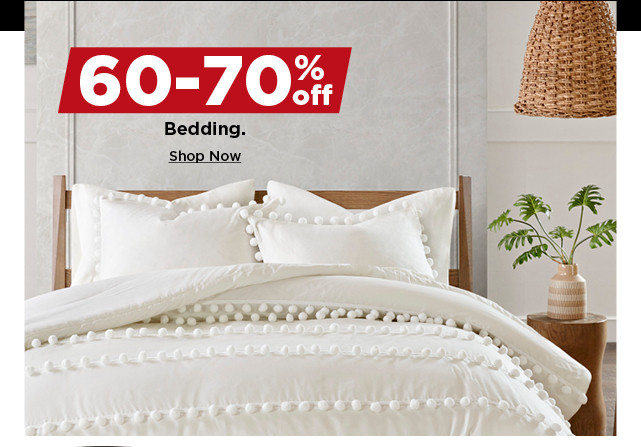 60-70% off bedding. shop now.