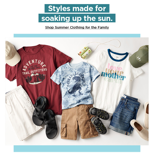 shop summer clothing for the family.