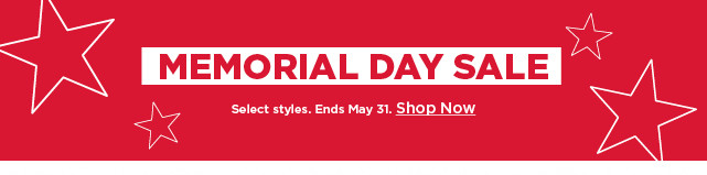 memorial day sale. shop now. 