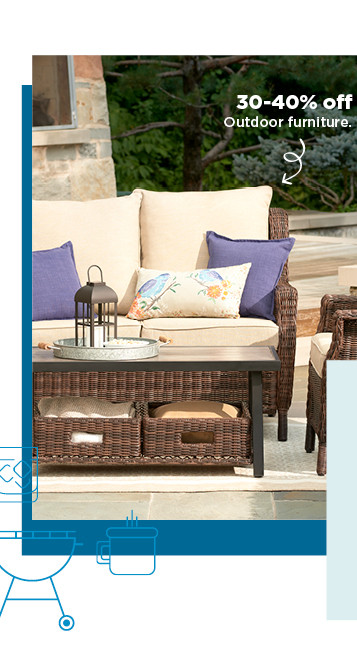 30-40% off outdoor furniture. shop now.