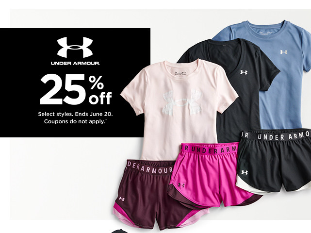 25% off Under Armour. Select styles. Offers and coupons do not apply. Shop now.