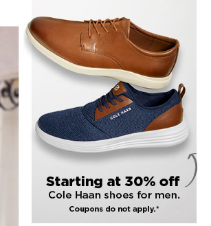 starting at 30% off cole haan shoes for men. shop now.