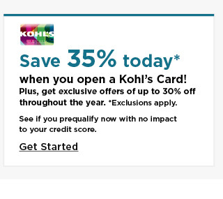 see if you are pre-qualified for a kohls card today