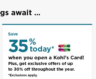 don't have a kohls card? apply now.