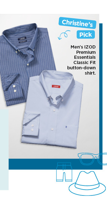 mens izod premium essentials classic-fit button-down shirt. shop now.