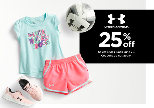 25% off Under Armour. Select styles. Offers and coupons do not apply. Shop now.