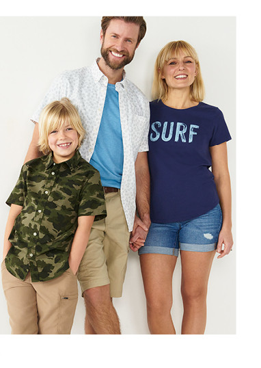 shop summer clothing for the family.