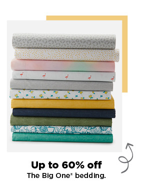 up to 60% off the big one bedding.  shop now.
