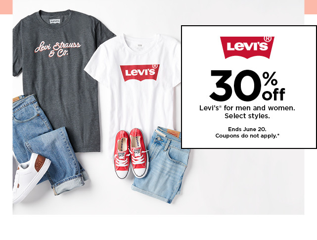 30% off Levi's for men and women. Shop now.