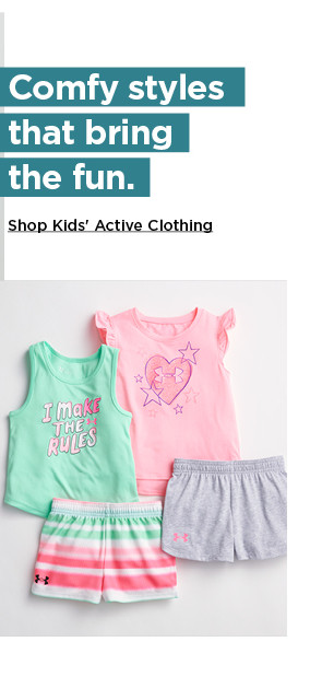 shop kids' active clothing.