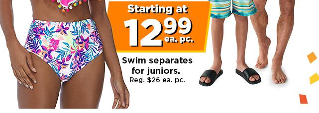 wow deals. starting at 12.99 each piece swim separates for juniors. shop now.