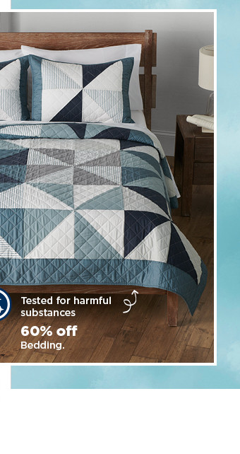 60% off bedding. shop now.