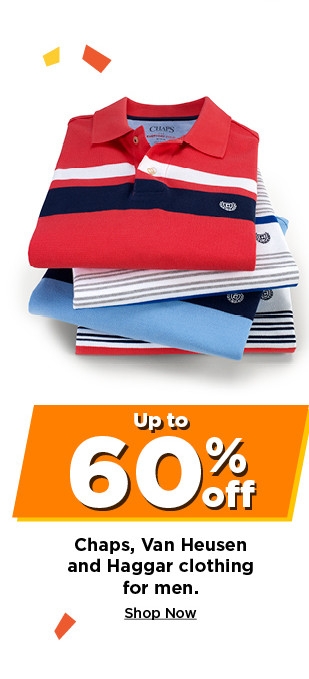 up to 60% off chaps, van heusen and haggar clothing for men. shop now.