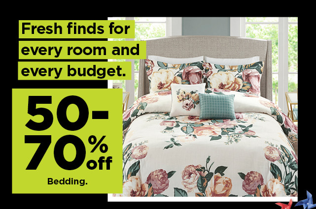 50-70% off bedding. shop now.