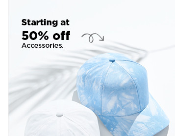 starting at 50% off accessories. shop now. 