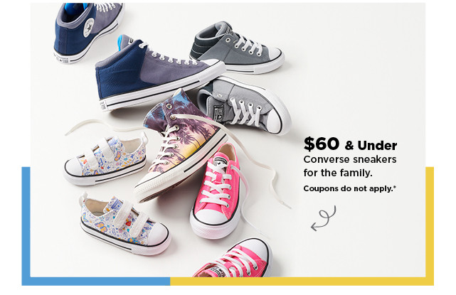 $60 and under converse shoes for the family. shop now.