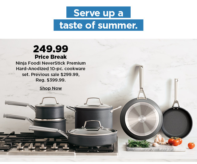 249.99 price break ninja foodi neverstick premium hard anodized 10 piece cookware set. shop now.