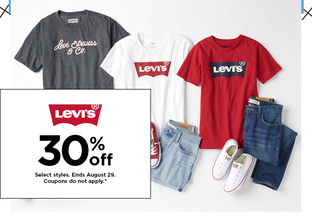 30% off Levis. Select styles. Offers and coupons do not apply. Shop now.