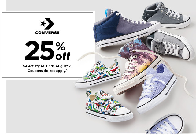 25% off Converse for the family. Offers and coupons do not apply. Shop now.