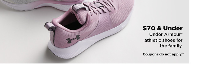 $70 and under under armour athletic shoes for the family. shop now.