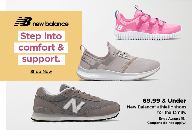 69.99 and under new balance athletic shoes for the family. shop now.