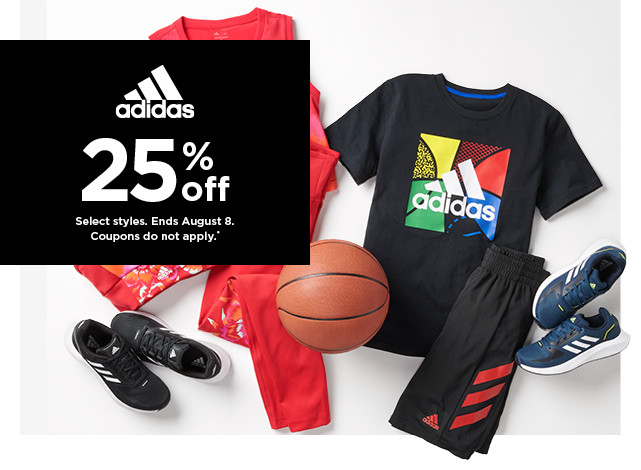 25% off adidas. Select styles. Offers and coupons do not apply. Shop now.