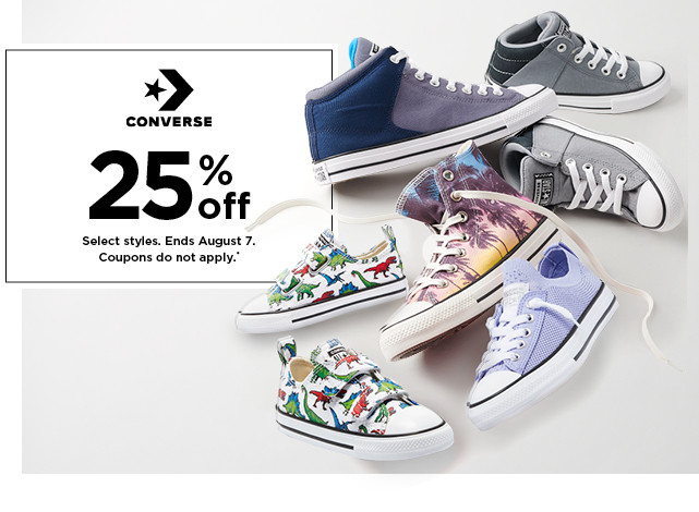 25% off Converse for the family. Offers and coupons do not apply. Shop now.